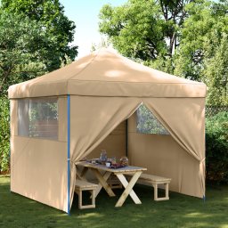 vidaXL Partytent 292 x 292 x 315 cm Beige Oxford Stof