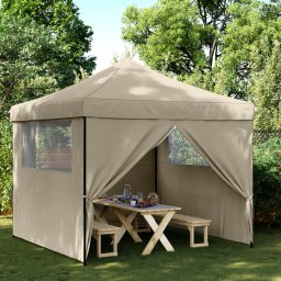 vidaXL Partytent 292 x 292 x 315 cm Taupe Oxford Stof