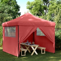 vidaXL Partytent 292 x 292 x 315 cm Bordeauxrood Oxford Stof
