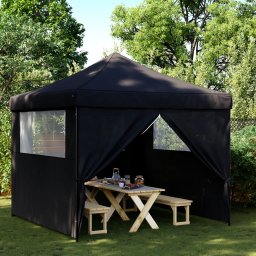 vidaXL Partytent 292 x 292 x 315 cm Zwart Oxford Stof