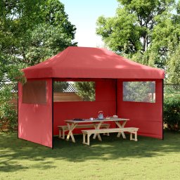 vidaXL Partytent 279 x 410 x 315 cm Bordeauxrood Oxford Stof