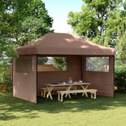 vidaXL Partytent 279 x 410 x 315 cm Bruin Oxford Stof