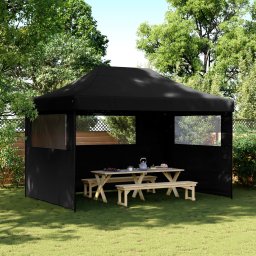 vidaXL Partytent 279 x 410 x 315 cm Zwart Oxford Stof