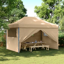 vidaXL Partytent 279 x 410 x 315 cm Beige Oxford Stof