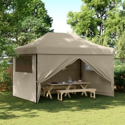vidaXL Partytent 279 x 410 x 315 cm Taupe Oxford Stof