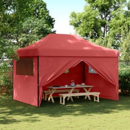 vidaXL Partytent 279 x 410 x 315 cm Bordeauxrood Oxford Stof