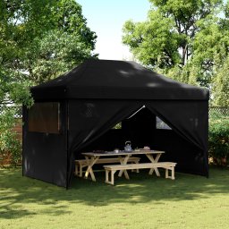 vidaXL Partytent 279 x 410 x 315 cm Zwart Oxford Stof
