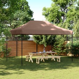 vidaXL Partytent 292 x 440 x 315 cm Bruin Oxford Stof