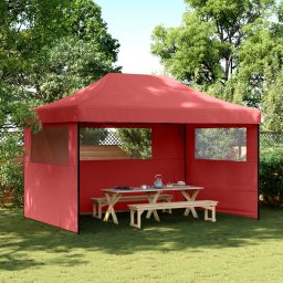 vidaXL Partytent 292 x 440 x 315 cm Bordeauxrood Oxford Stof