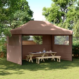 vidaXL Partytent 292 x 440 x 315 cm Bruin Oxford Stof