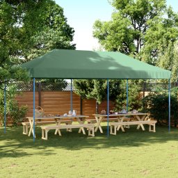 vidaXL Partytent 292 x 580 x 315 cm Groen Oxford Stof