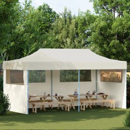 vidaXL Partytent 291 x 580 x 315 cm Crèmekleurig Oxford Stof