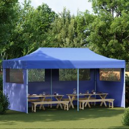 vidaXL Partytent 291 x 580 x 315 cm Blauw Oxford Stof
