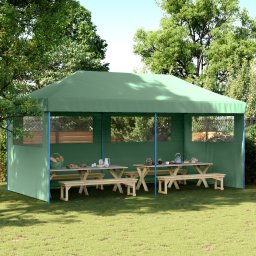 vidaXL Partytent 292 x 580 x 315 cm Groen Oxford Stof