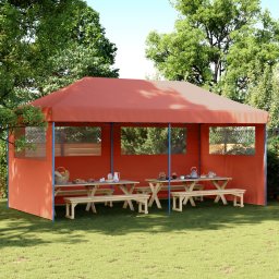 vidaXL Partytent 292 x 580 x 315 cm Terracotta Oxford Stof