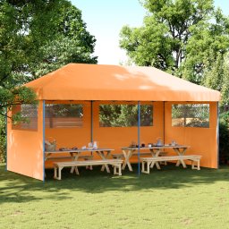 vidaXL Partytent 292 x 580 x 315 cm Oranje Oxford Stof