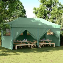 vidaXL Partytent 292 x 580 x 315 cm Groen Oxford Stof