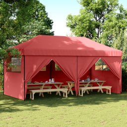 vidaXL Partytent 292 x 580 x 315 cm Bordeauxrood Oxford Stof