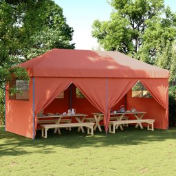 vidaXL Partytent 292 x 580 x 315 cm Terracotta Oxford Stof