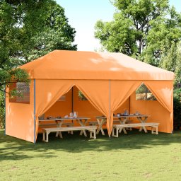 vidaXL Partytent 292 x 580 x 315 cm Oranje Oxford Stof