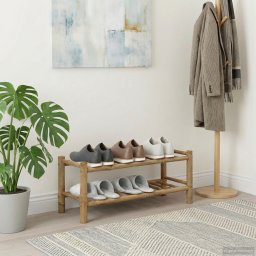 vidaXL Schoenenrek 68 x 28 x 30 cm Bamboe Naturel
