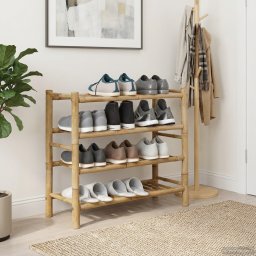 vidaXL Schoenenrek 68 x 28 x 63 cm Bamboe Naturel