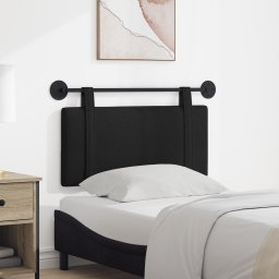 vidaXL Hangend hoofdbord Zwart Stof