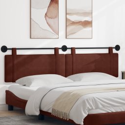 vidaXL Hangend hoofdbord Glanzend Bruin Antiek PU