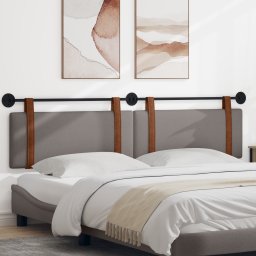 vidaXL Hangend hoofdbord Taupe Antiek PU