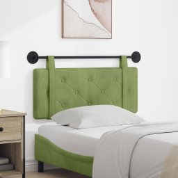 vidaXL Hangend hoofdbord Lichtgroen Fluweel