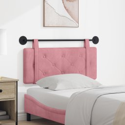 vidaXL Hangend hoofdbord Roze Fluweel