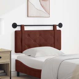 vidaXL Hangend hoofdbord Glanzend Bruin Antiek PU