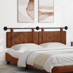 vidaXL Hangend hoofdbord Bruin Antiek PU