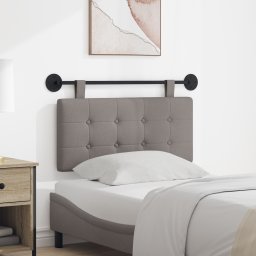 vidaXL Hangend hoofdbord Taupe Stof