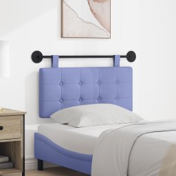 vidaXL Hangend hoofdbord Jeans Blauw Stof