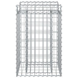 vidaXL Gabion Verhoogd Bed Zilverkleurig