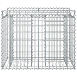 vidaXL Gabion Verhoogd Bed Zilverkleurig