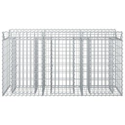 vidaXL Gabion Verhoogd Bed Zilverkleurig