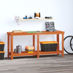 vidaXL Werkbank Waskleur Bruin 180 x 50 x 80 cm Massief grenenhout