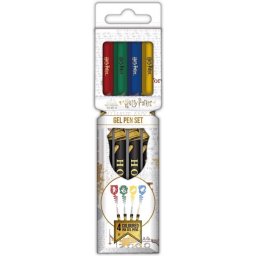 Blue Sky Studios Harry Potter Gel Pens 4-Pack Colourful Crest / Wapen Stationery