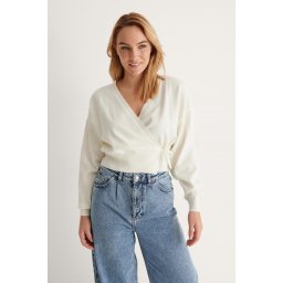 NA-KD - Maat S - Overlap Knitted Dames Vest