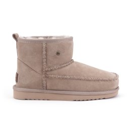 Warmbat - maat 39- Wallaby Suede boot Stitch Dames Laarzen - Taupe
