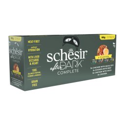 12x80g Schesir After Dark Mix: 4 smaken nat kattenvoer