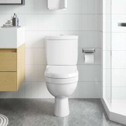 vidaXL Toilet met stortbak wit