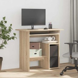 vidaXL Bureau 80x45x74 cm bewerkt hout sonoma eikenkleurig