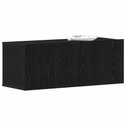 vidaXL TV-kast 80 x 30 x 30 cm Zwart Eiken Bewerkt hout