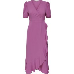 ONLY Maat L ONLMETTE SS WRAP MIDI DRESS WVN Dames Jurk