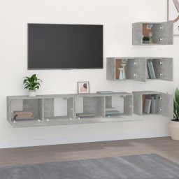 vidaXL Tv-wandmeubel bewerkt hout betongrijs