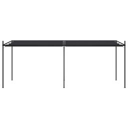 vidaXL Prieel met uittrekbaar dak 600x300x233 cm antracietkleurig