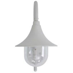 vidaXL Tuin wandlamp E27 42 cm aluminium wit